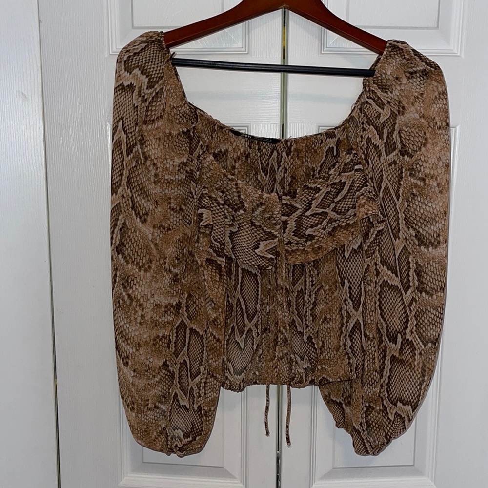 Zara Snake Skin Pattern Top